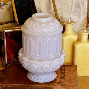 L.E. Smith Moon & Star Fairy Lamp – Tuscan Pink – Weishar Glass USA